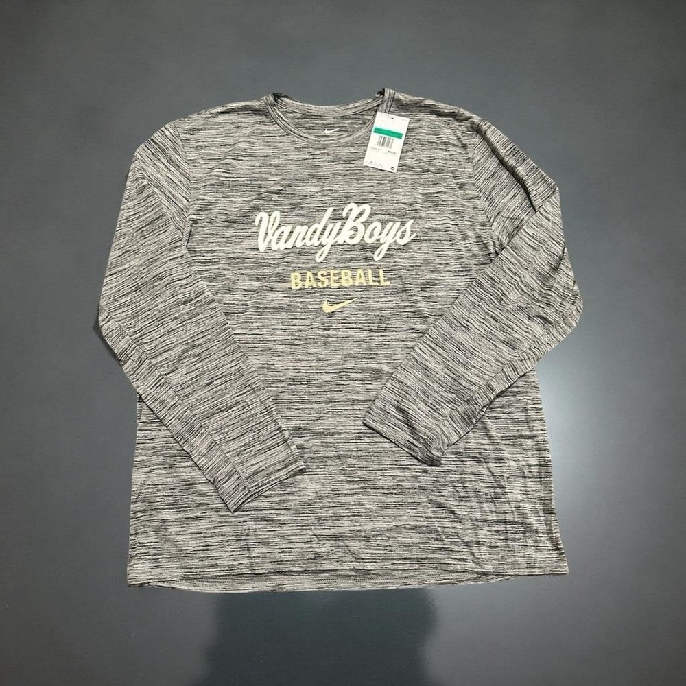 Nike VandyBoys Vanderbilt Commodores Baseball Long Sleeve Shirt Mens XL NWT